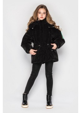 Cvetkov чорна зимова куртка для дівчинки Айша